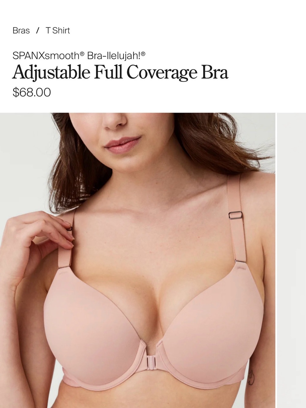 SPANX Adjustable Full Coverage Bra - vintage rose